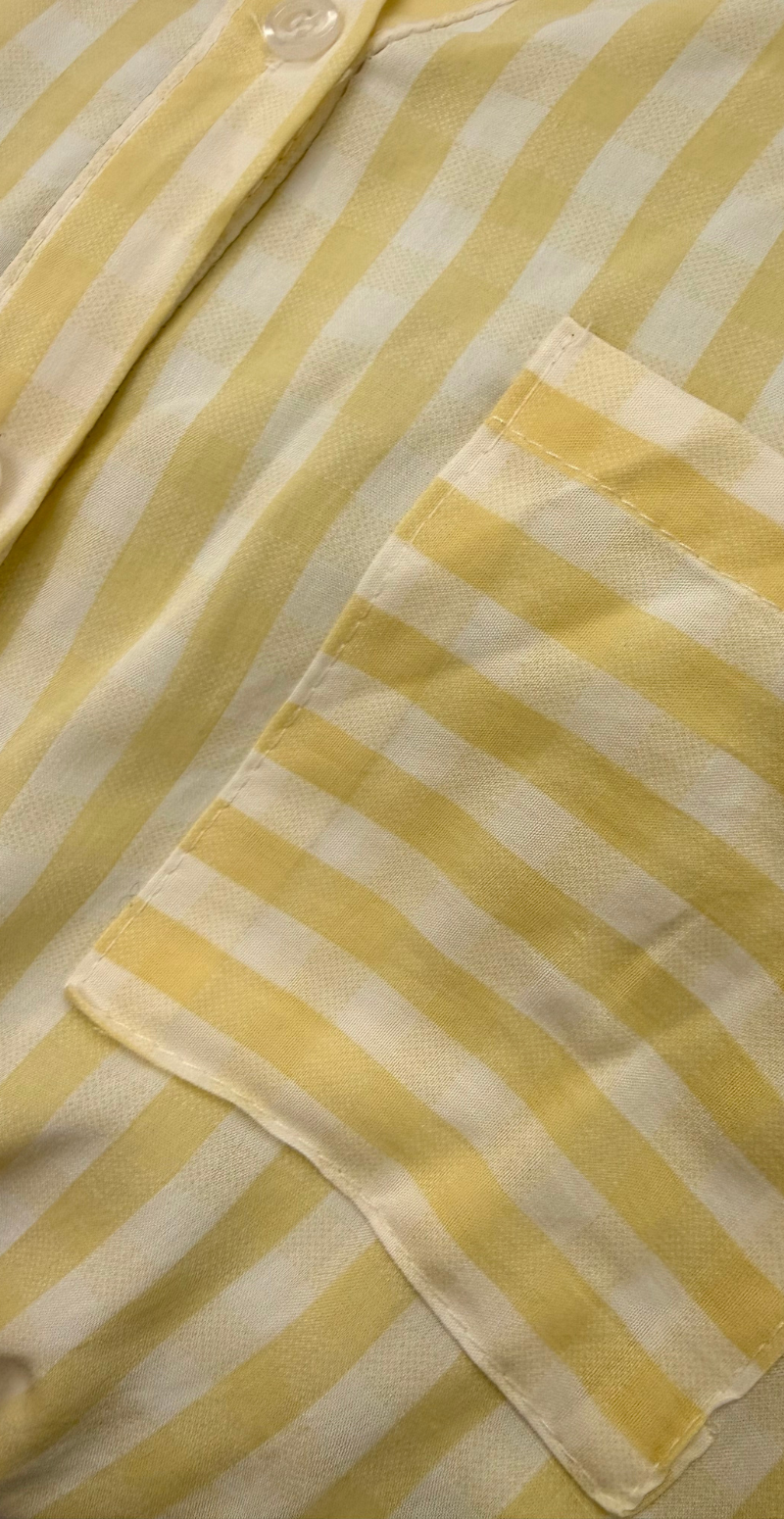 Henrika skjorte med tern og lommer gul LikeLondon