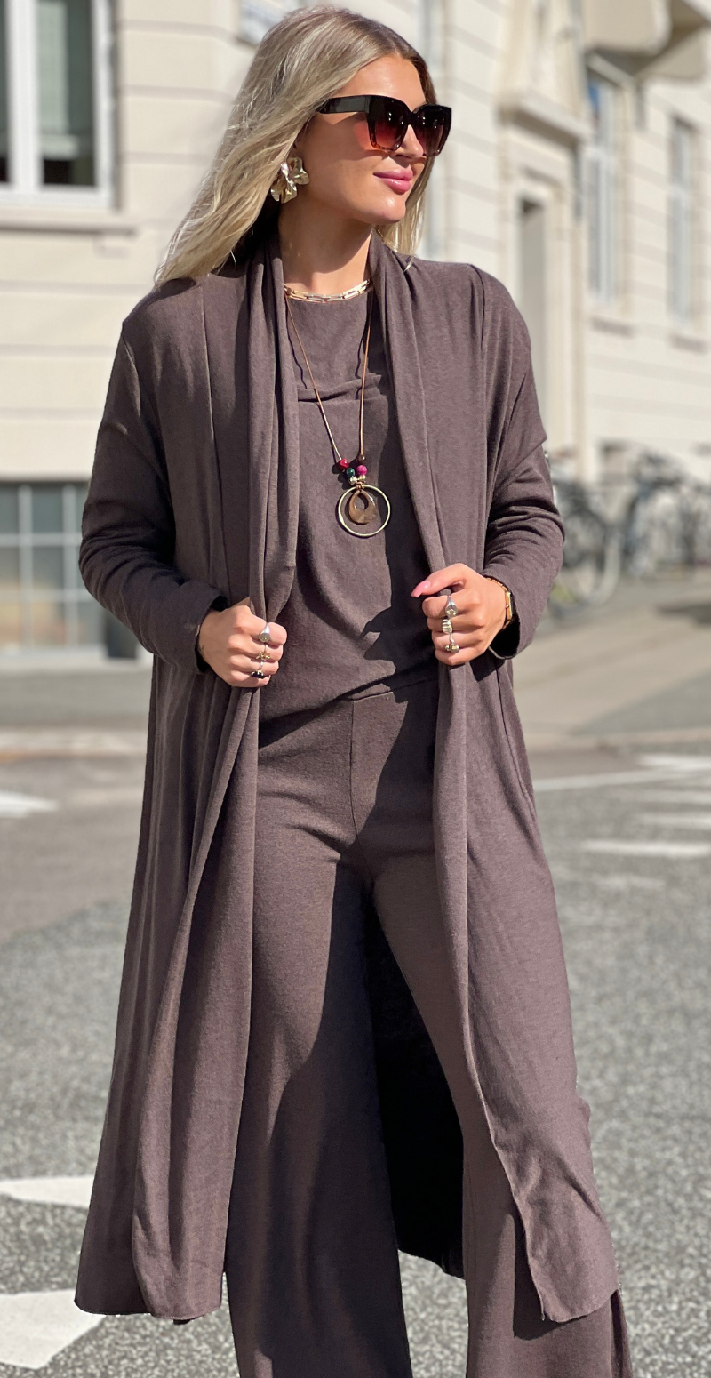 Elena lang cardigan marrone LikeLondon