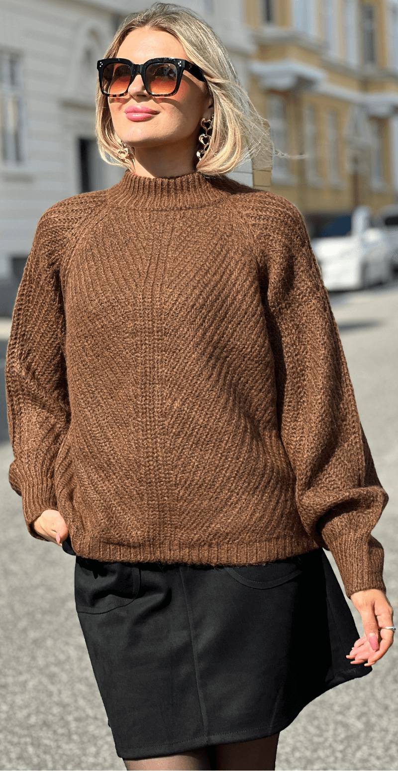 Oksana turtleneck brun