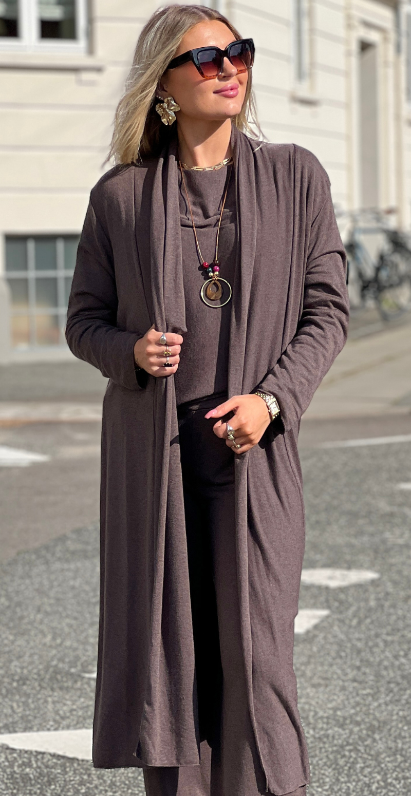 Elena lang cardigan marrone LikeLondon
