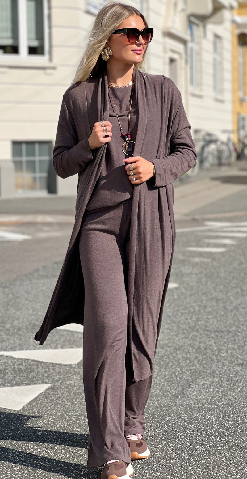 Elena lang cardigan marrone LikeLondon