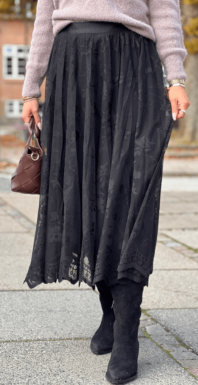 Lally blonde nederdel med print sort