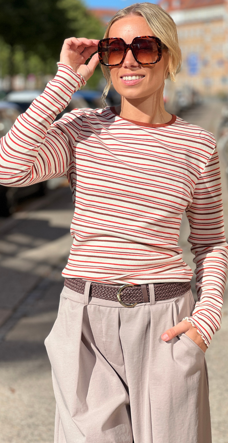 Tone langærmet t-shirt Birch Stripe B.Young