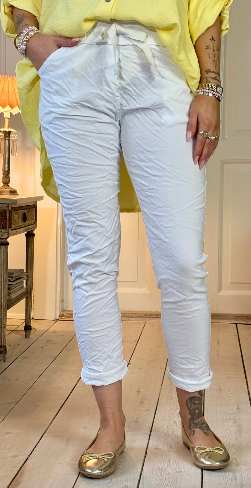 Nora luksus bukser hvid LikeLondon