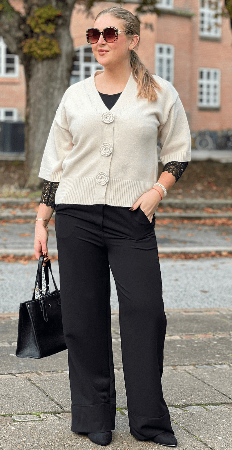 Alpi cardigan med hæklede knapper moonbeam