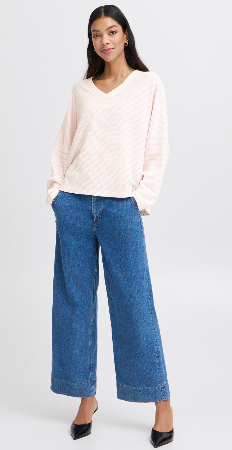 Runi sweatshirt roseate spoonbill melange