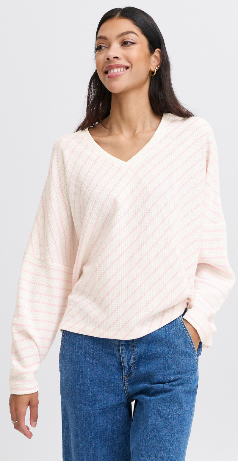 Runi sweatshirt roseate spoonbill melange