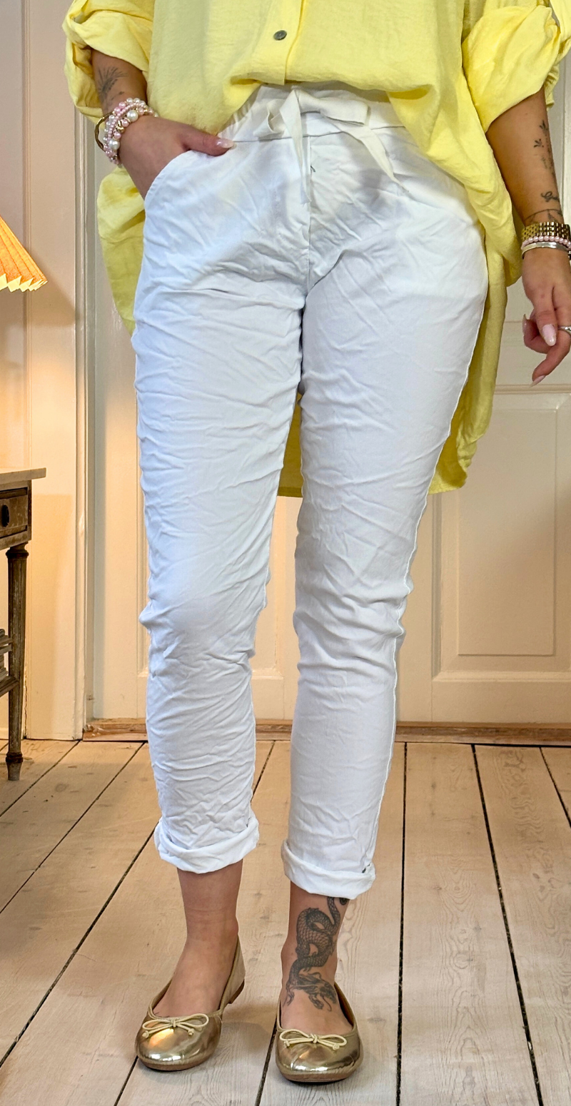 Nora luksus bukser hvid LikeLondon