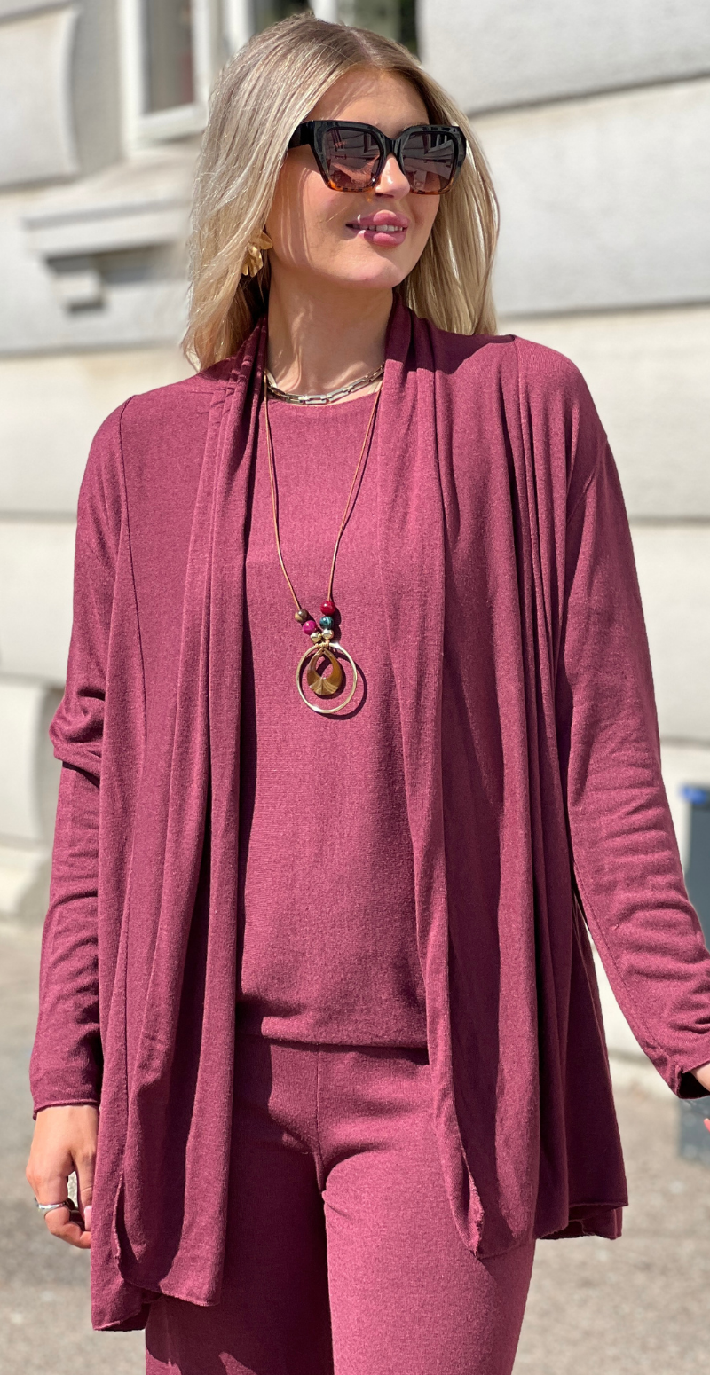 Elena cardigan bordeaux LikeLondon