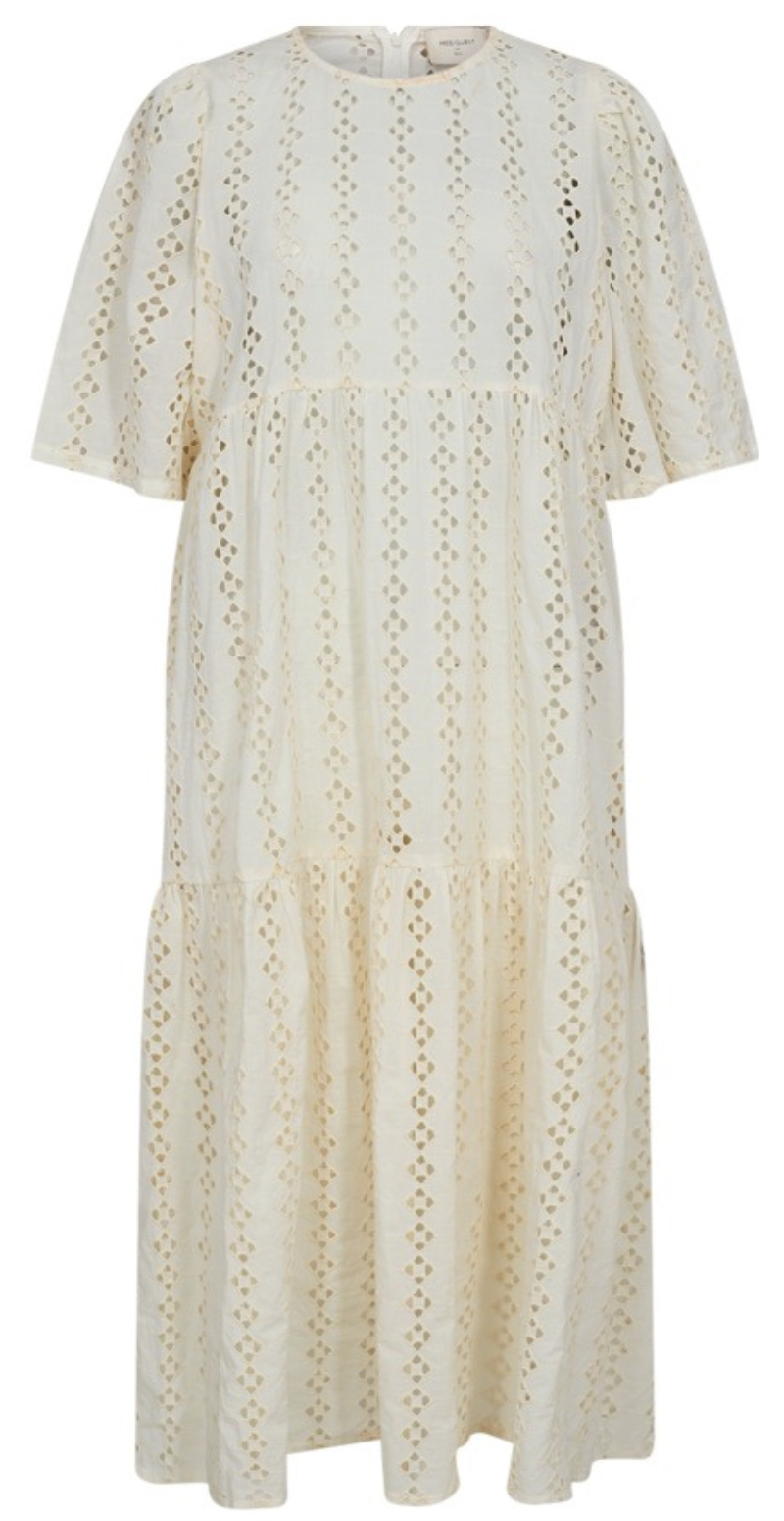 Londa kjole med broderi anglaise moonbeam Freequent
