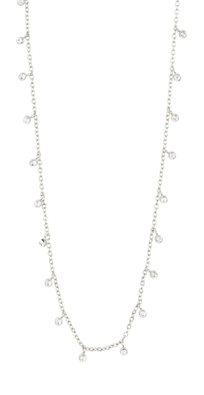 Maja halskæde med krystalcharms sølvbelagt Pilgrim