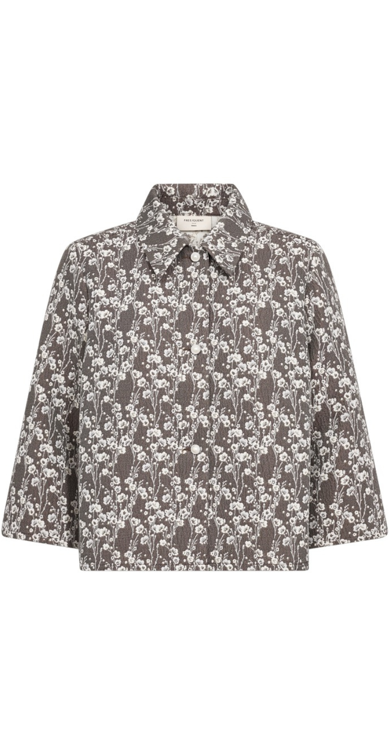 Fally let jakke med blomster mole w. star off-white Freequent