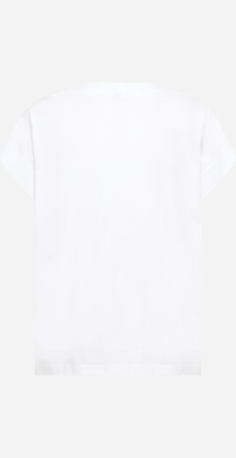 Derby t-shirt med v-hals hvid