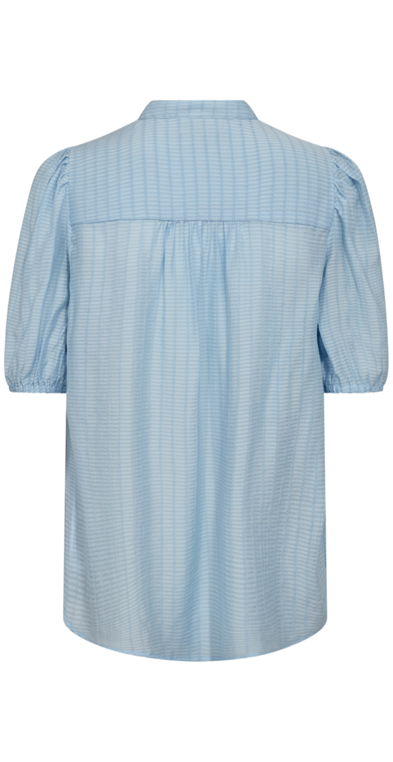 Bella bluse med knapdetaljer chambray blue