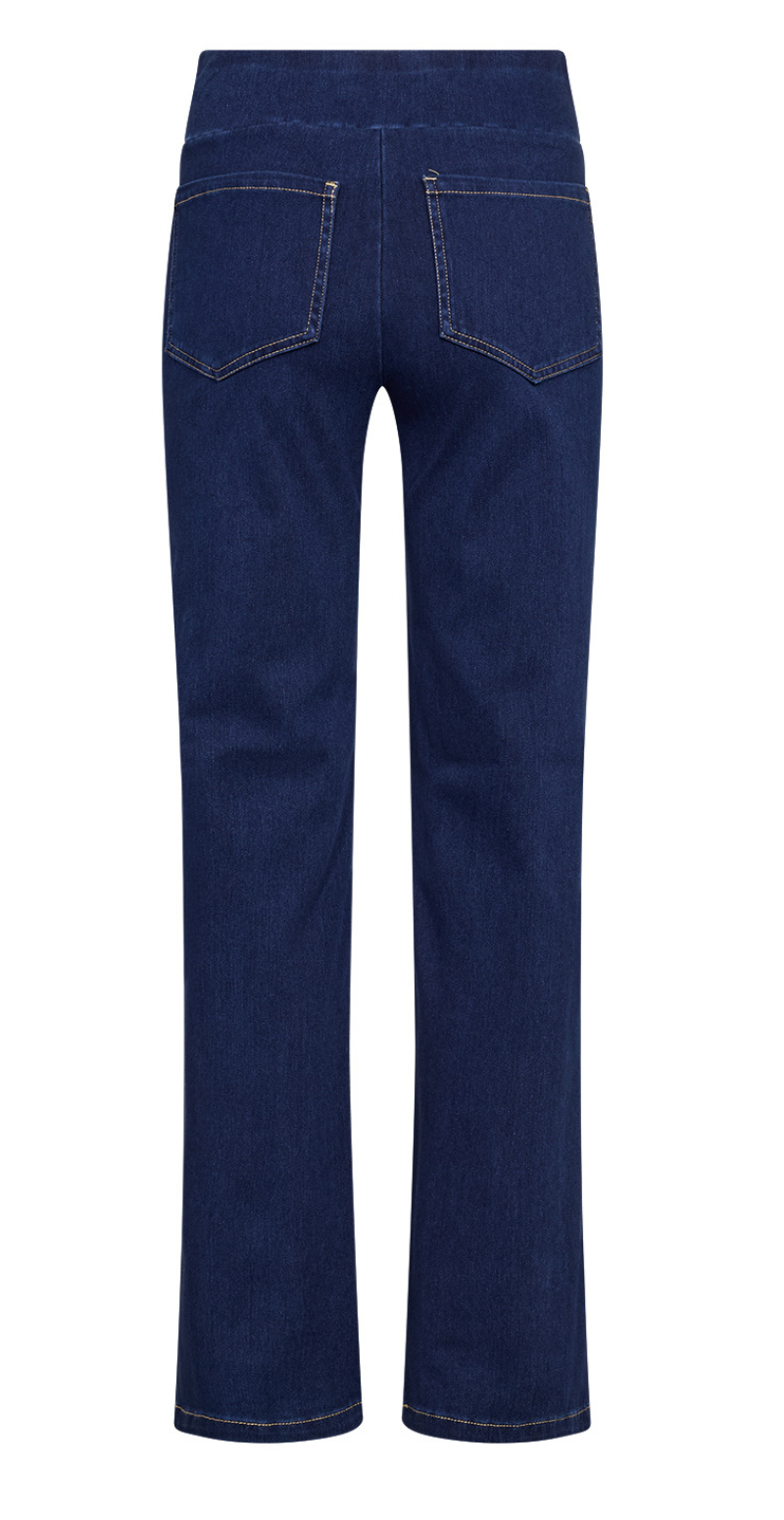 Milia bukser med elastik i taljen denimblå