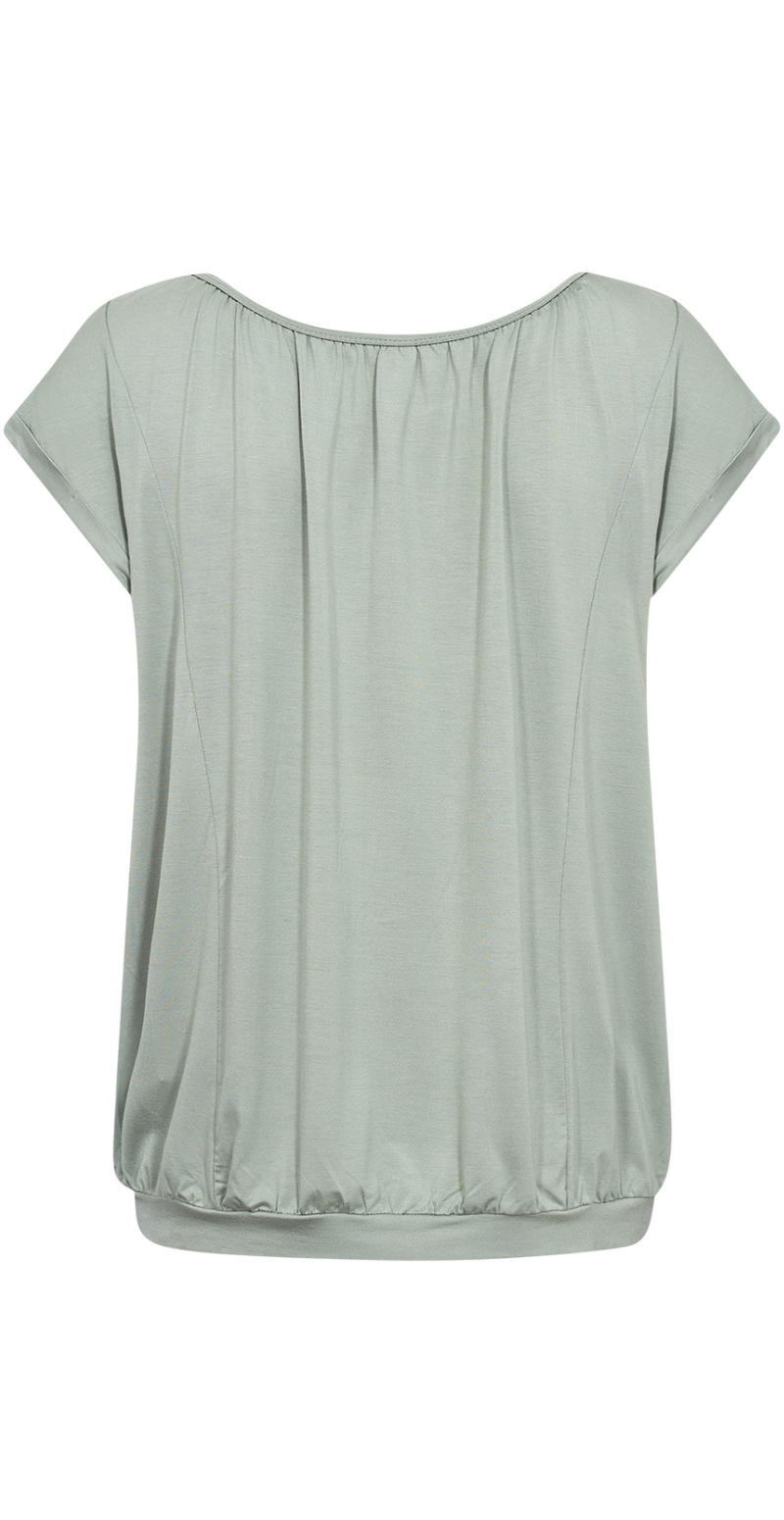 Sophia bluse med rund hals minera