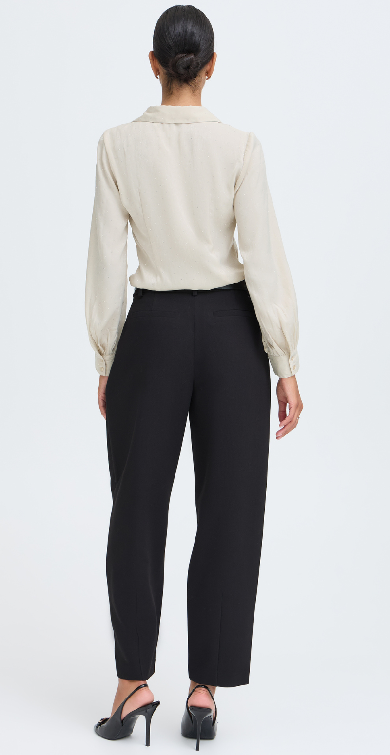 Halle bluse med similisten oatmeal B.young