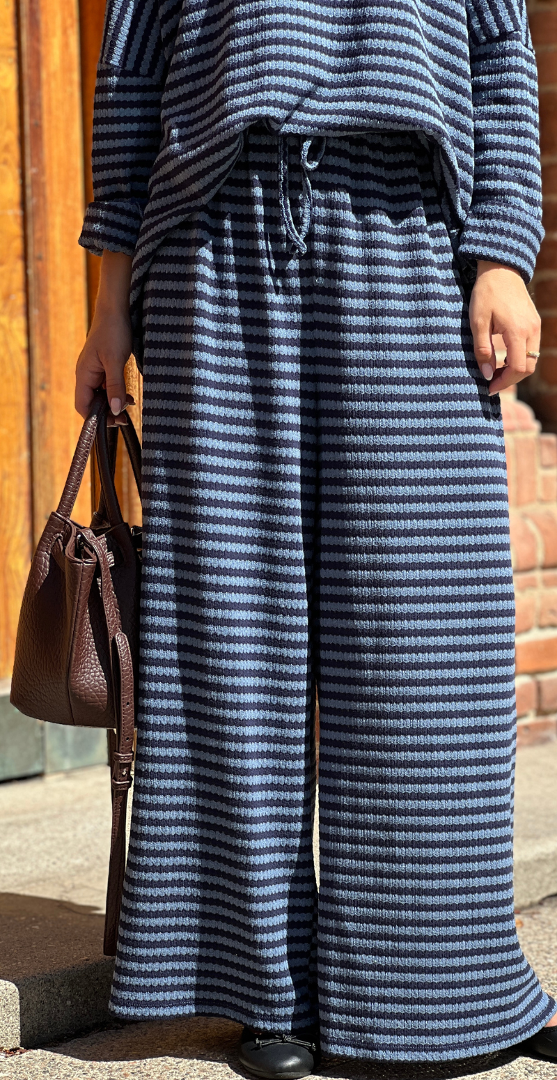 Mira strikket sæt i 2 dele navy/denim LikeLondon