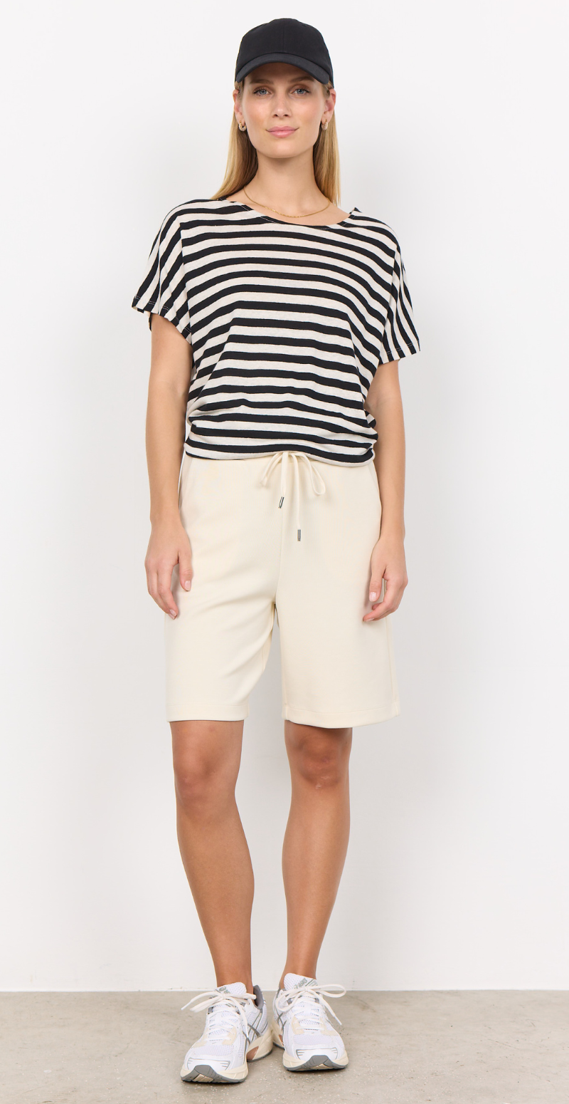Modal shorts med bindebånd creme Likelondon