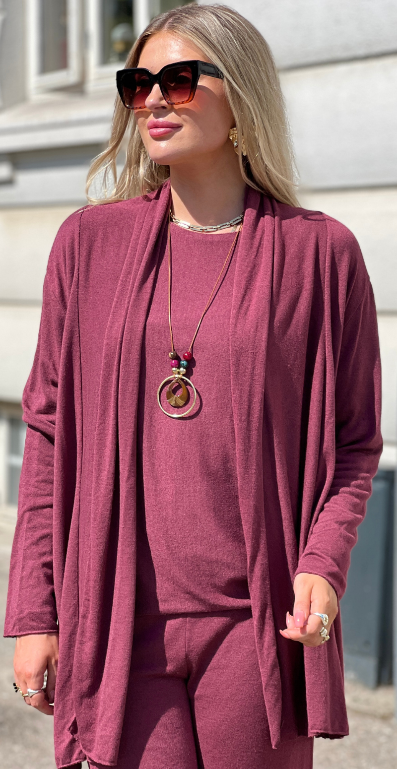 Elena cardigan bordeaux LikeLondon