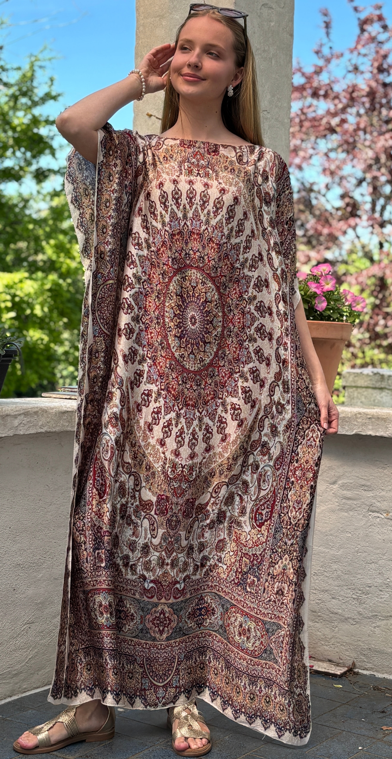 Forudbestil uge 23 Lang sarong med paisley mønster rød LikeLondon