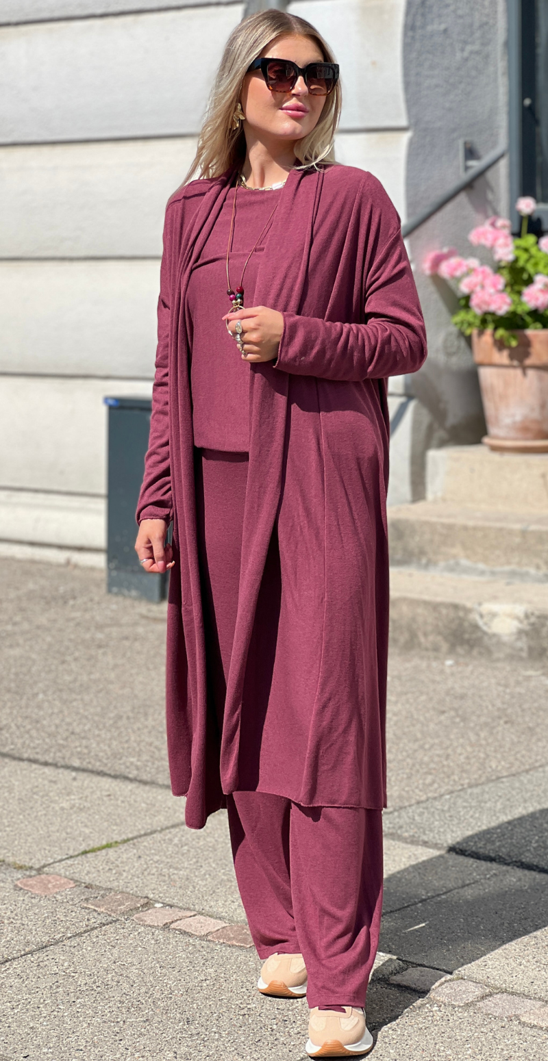Elena lang cardigan bordeaux LikeLondon