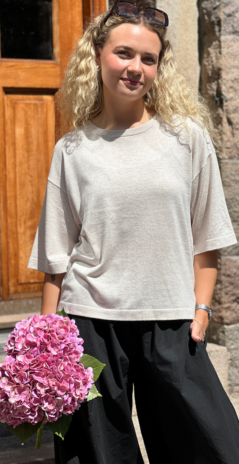 Conny pullover med 3/4 ærmer moonbeam Freequent