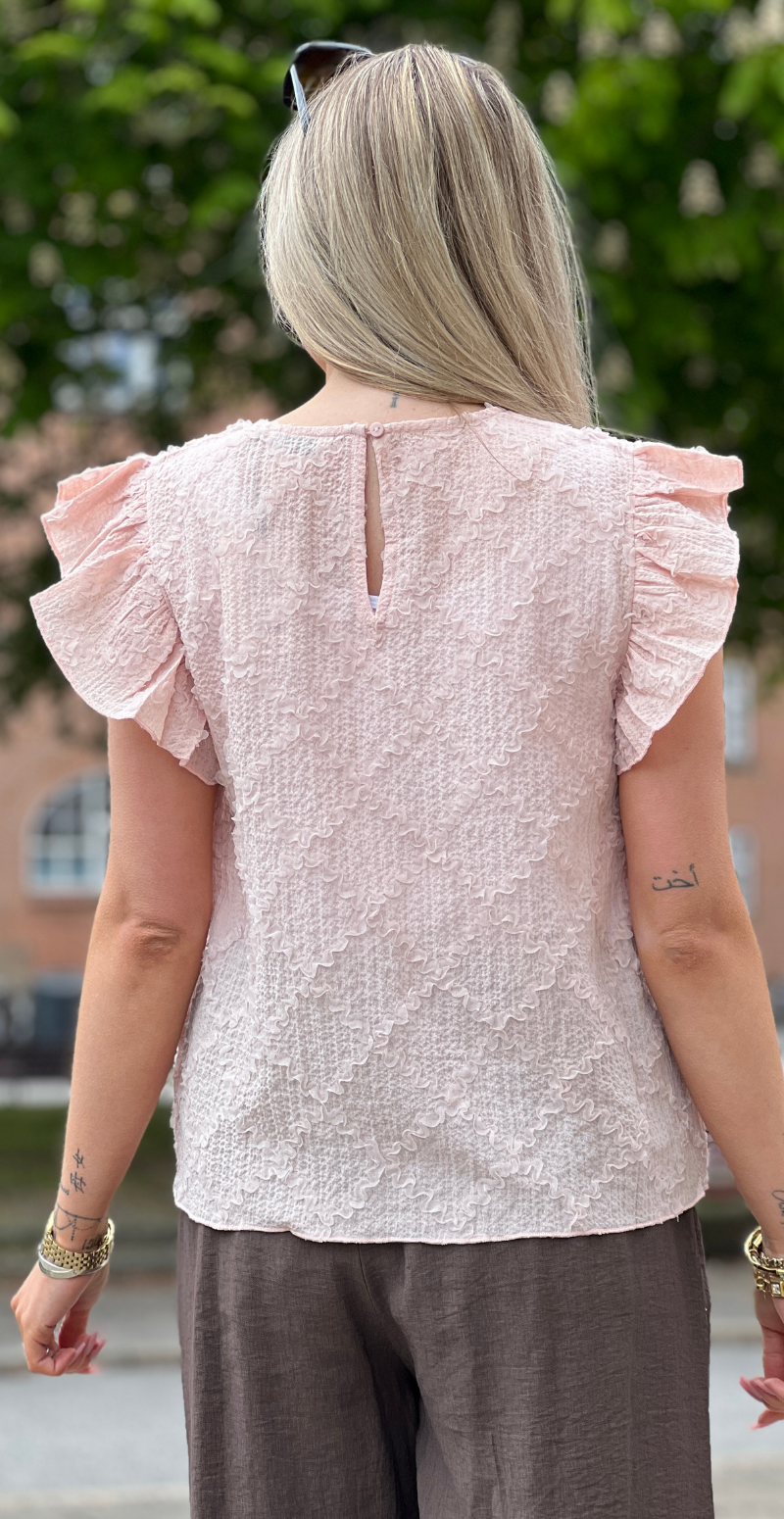 Ilianna bluse med flæsedetaljer cement B.young