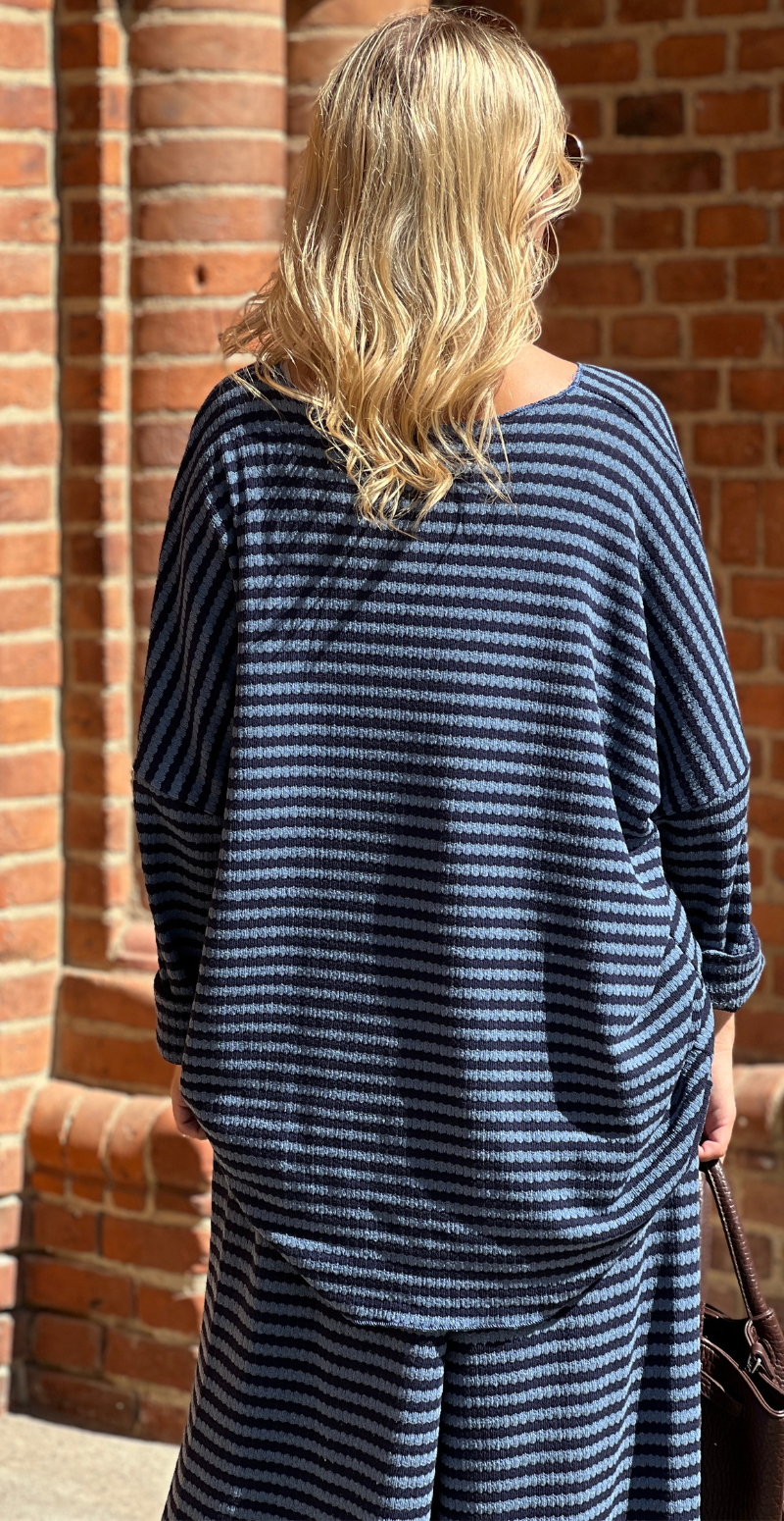 Mira strikket sæt i 2 dele navy/denim LikeLondon