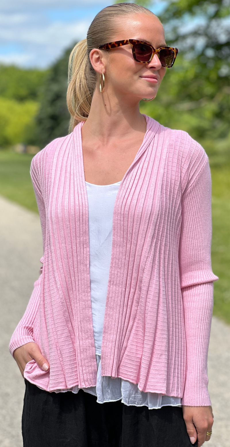 Kort claudisse cardigan lilac sachet melange
