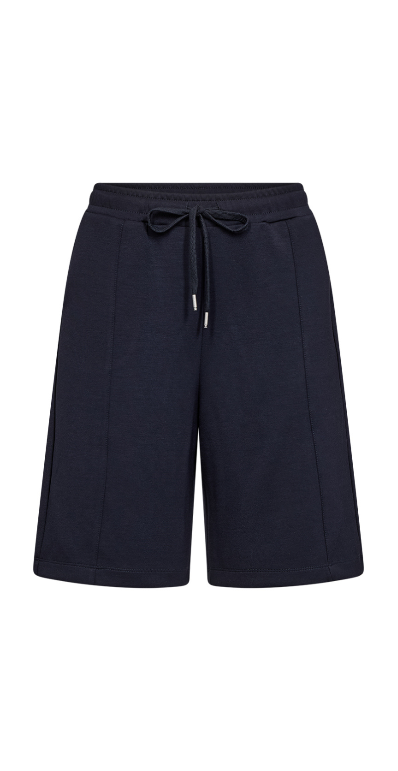 Julia shorts med bindebånd i taljen navy LikeLondon
