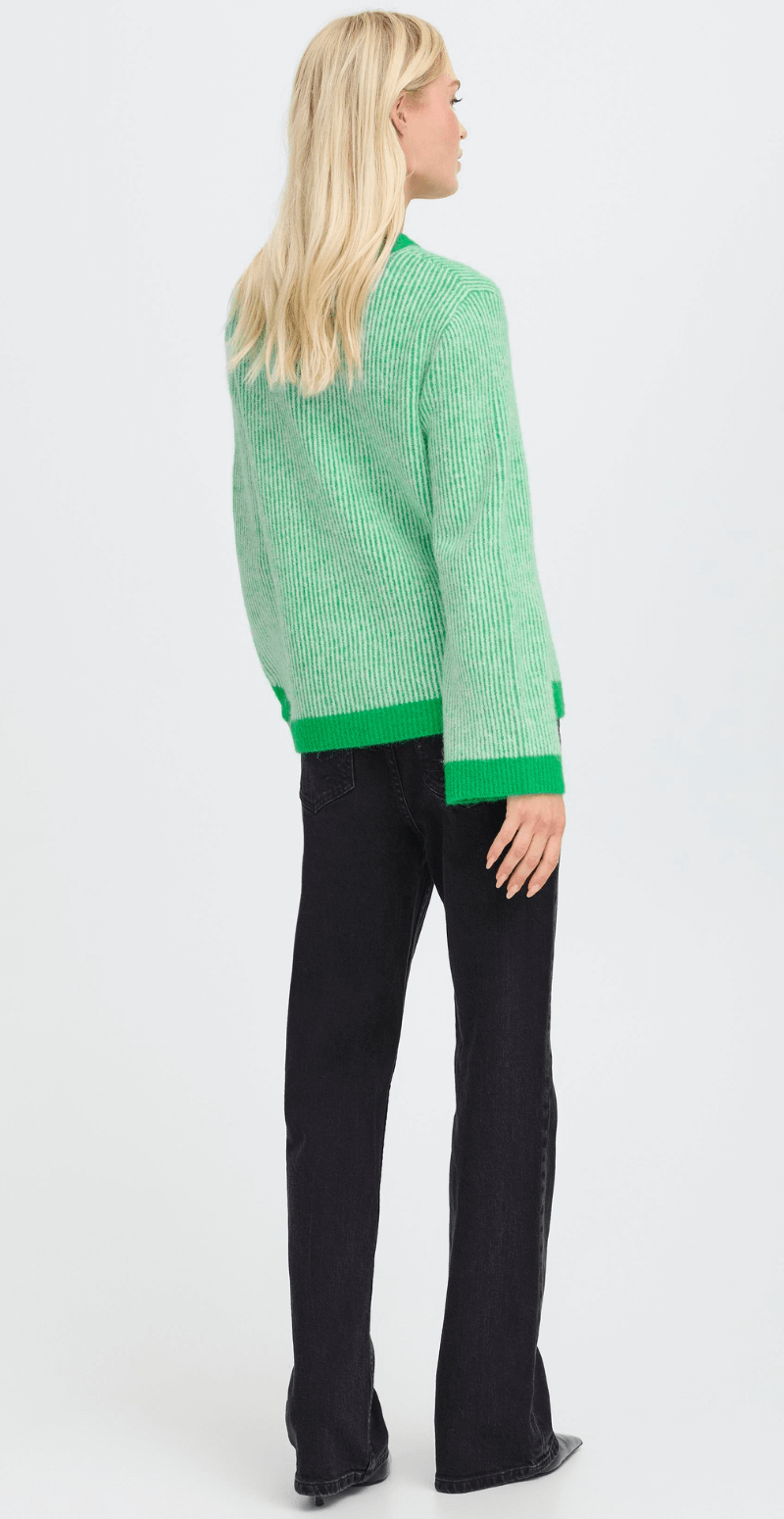 Minna jumper med striber leprechaun mix