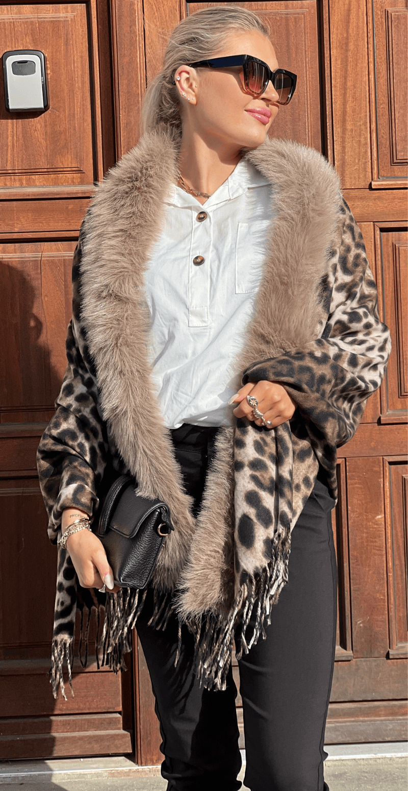 Blødt sjal leopard LikeLondon