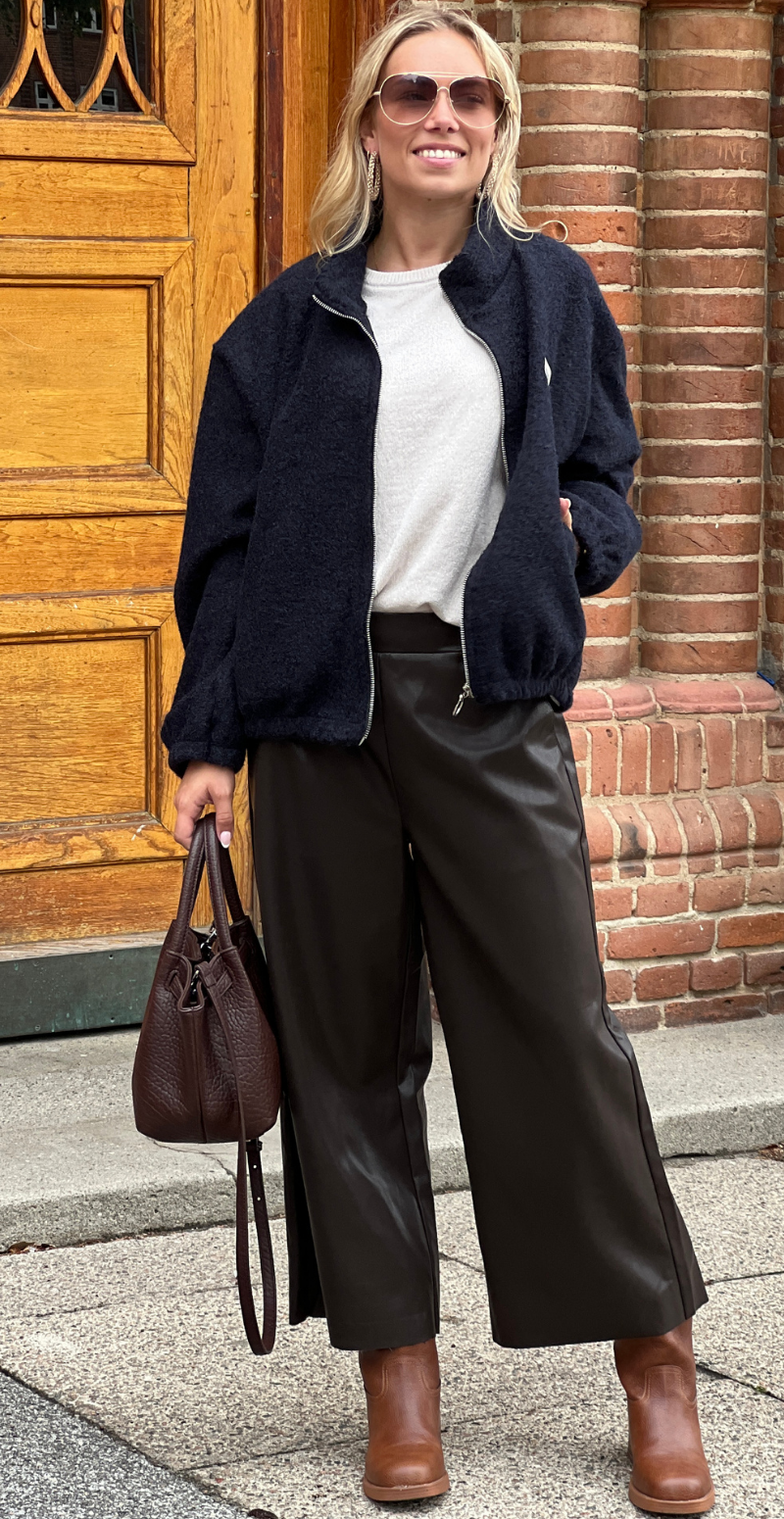 Bonnie kort bomberjakke navy LikeLondon