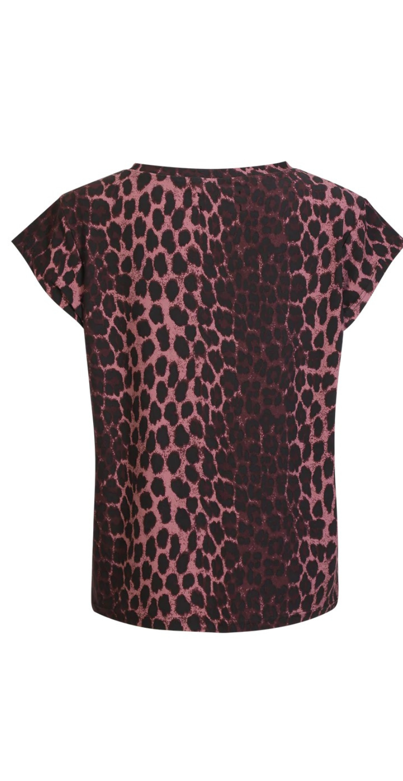 Alma t-shirt bordeaux leo