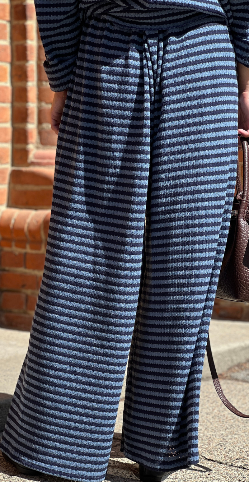 Mira strikket sæt i 2 dele navy/denim LikeLondon