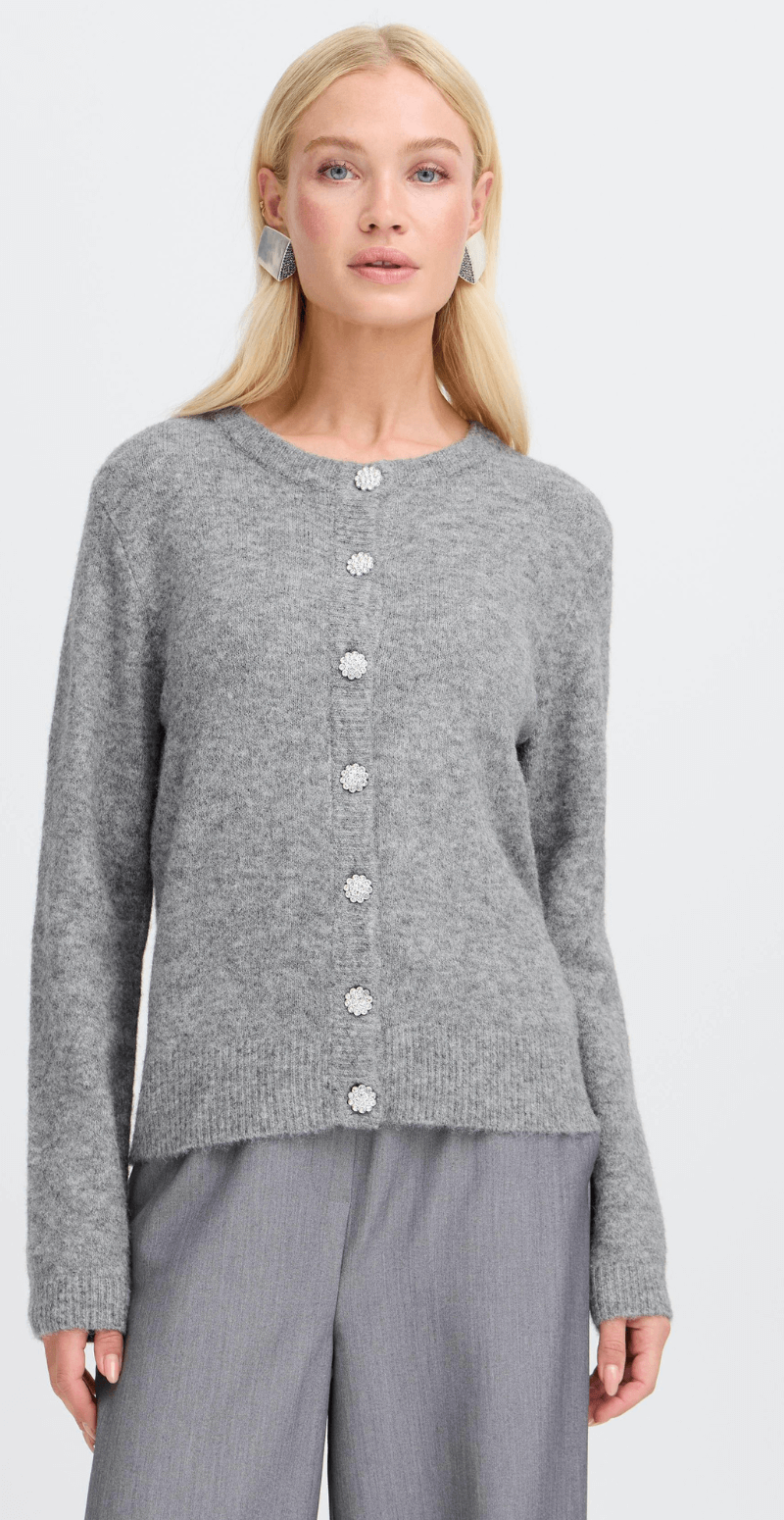 Minna cardigan mid grey melange