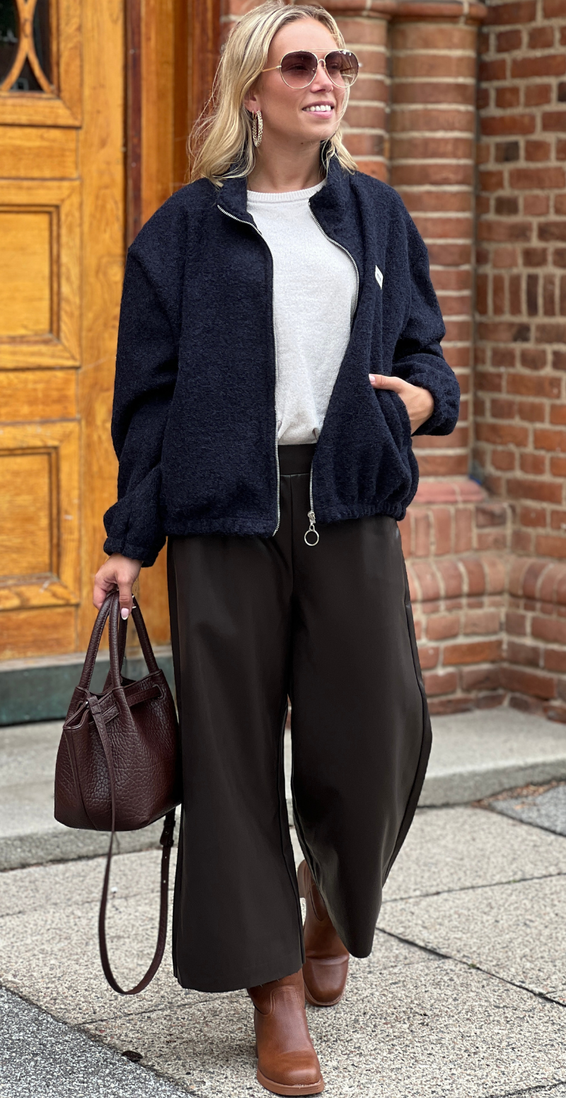 Bonnie kort bomberjakke navy LikeLondon