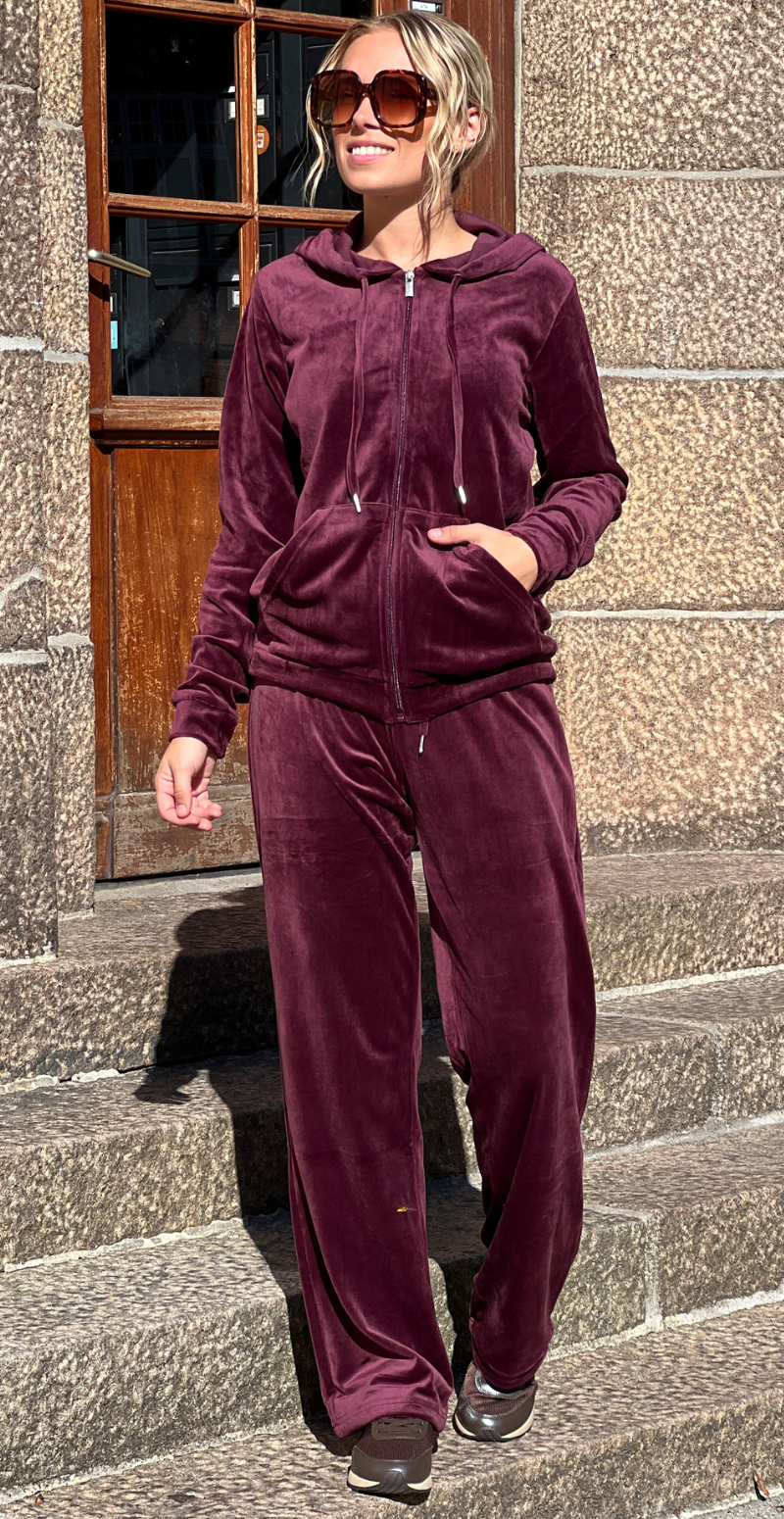 Mitza velour sæt med bukser og cardigan fig B.young