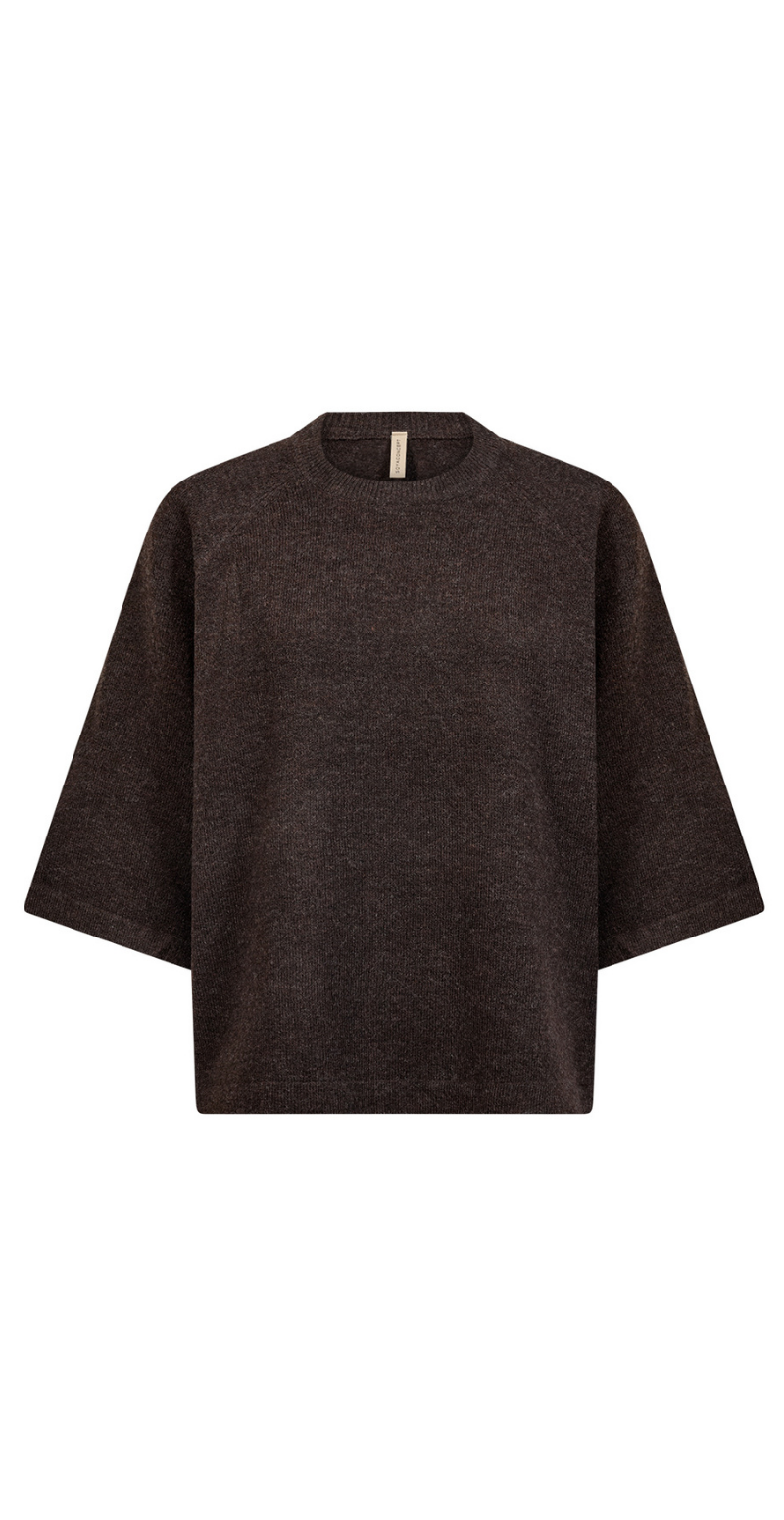 Orlean strik bluse brun Soyaconcept