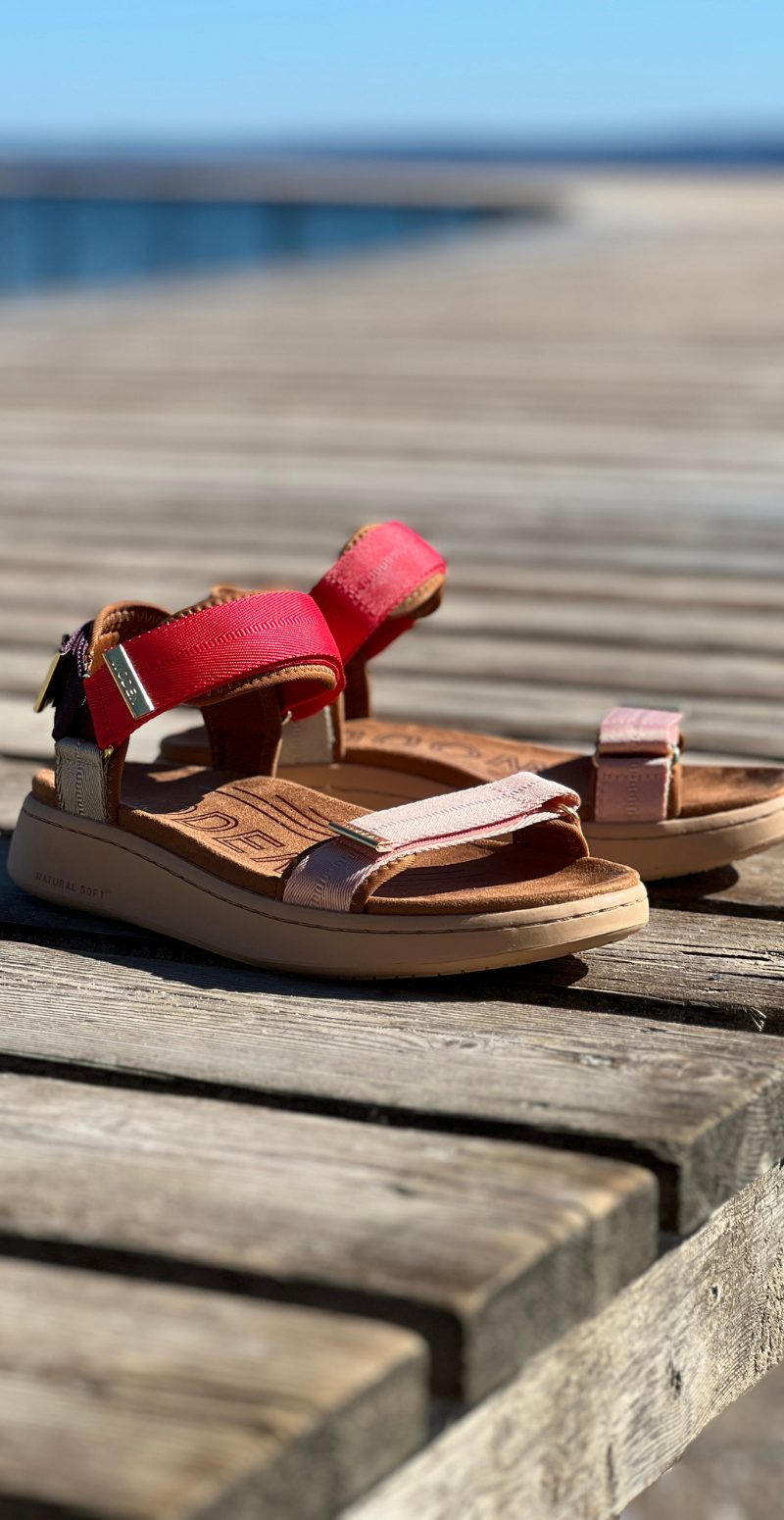 Line sandal med velcro flame multi Woden