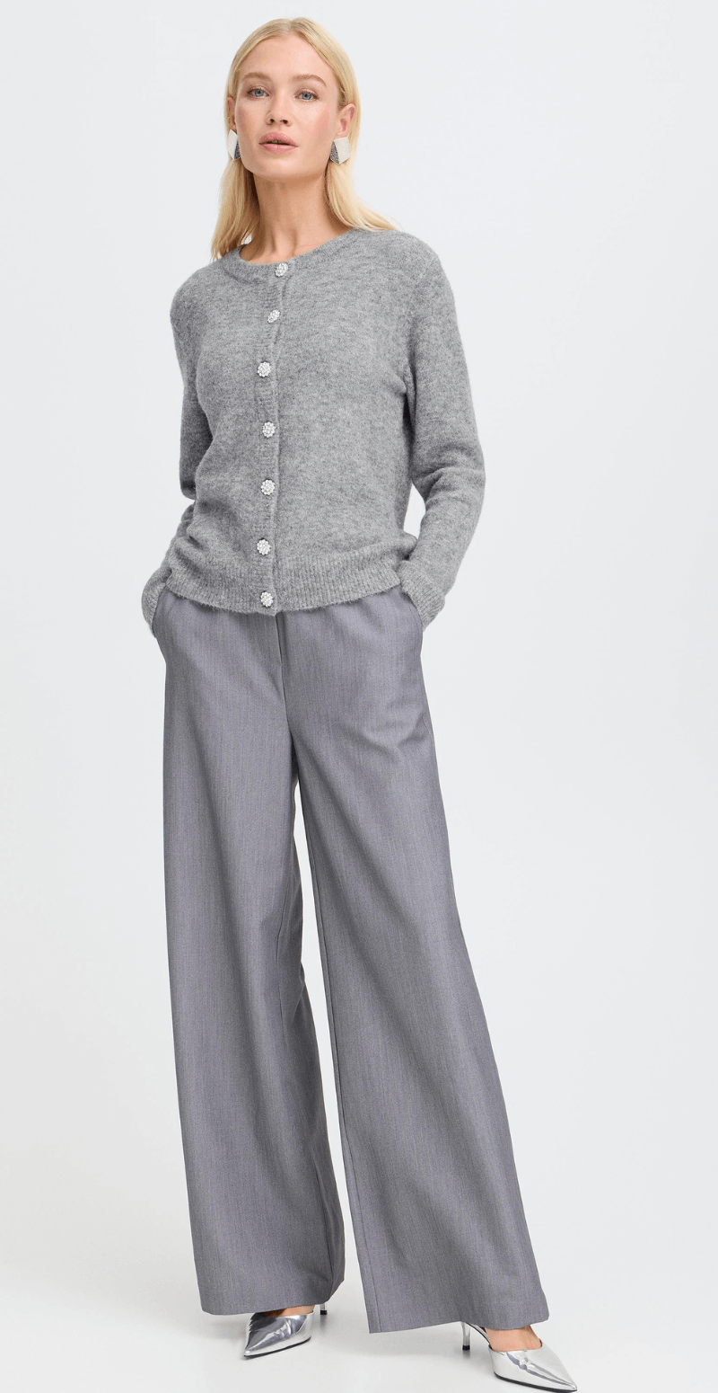 Minna cardigan mid grey melange