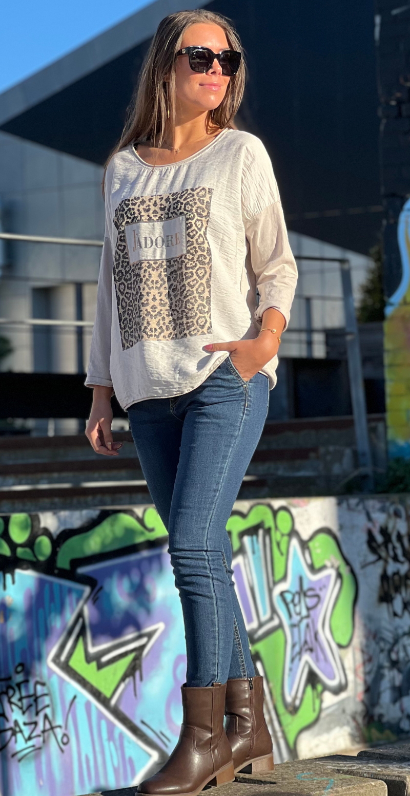 Christel bluse jadore beige LikeLondon