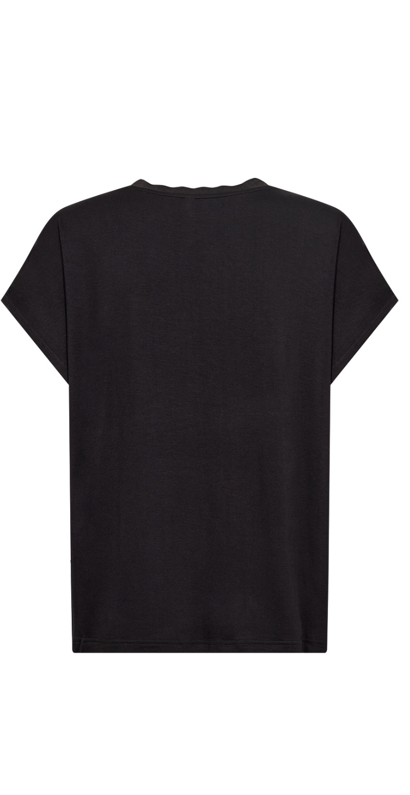 Marion bluse i silk-look sort LikeLondon