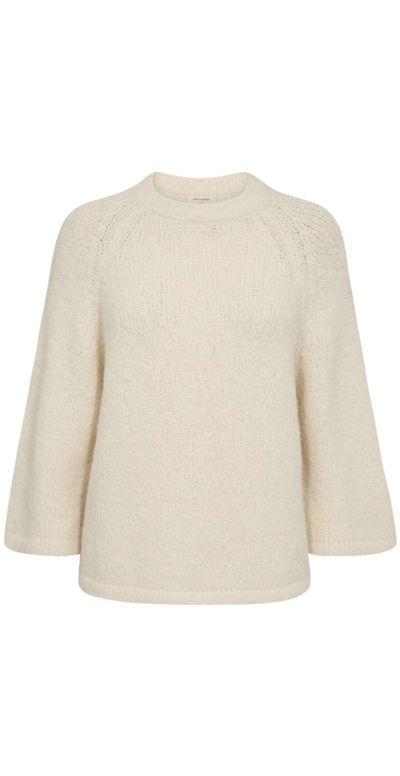 Lullo strik med 3/4 ærmer moonbeam melange FreeQuent