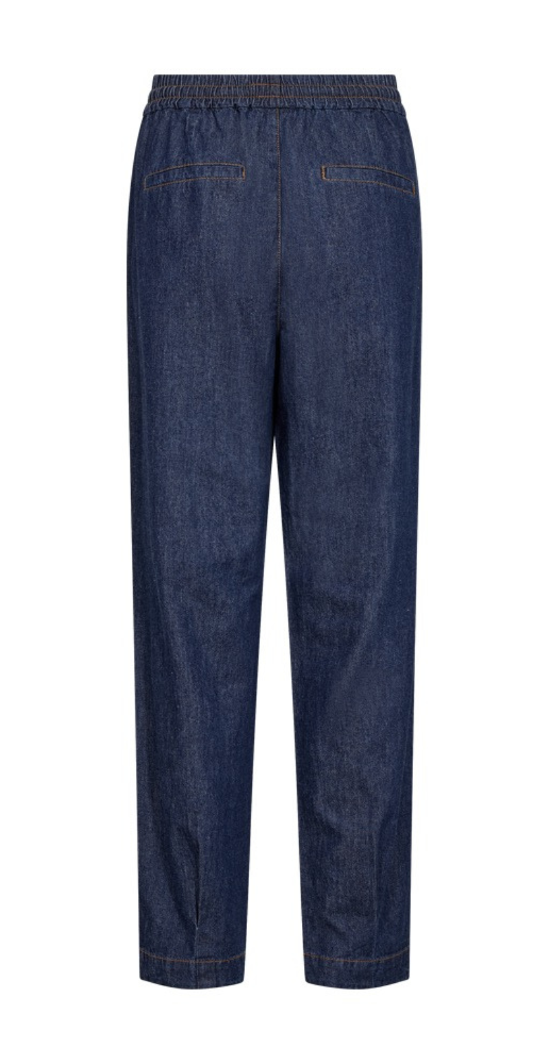 Lisea bukser med store lommer dark blue denim Freequent