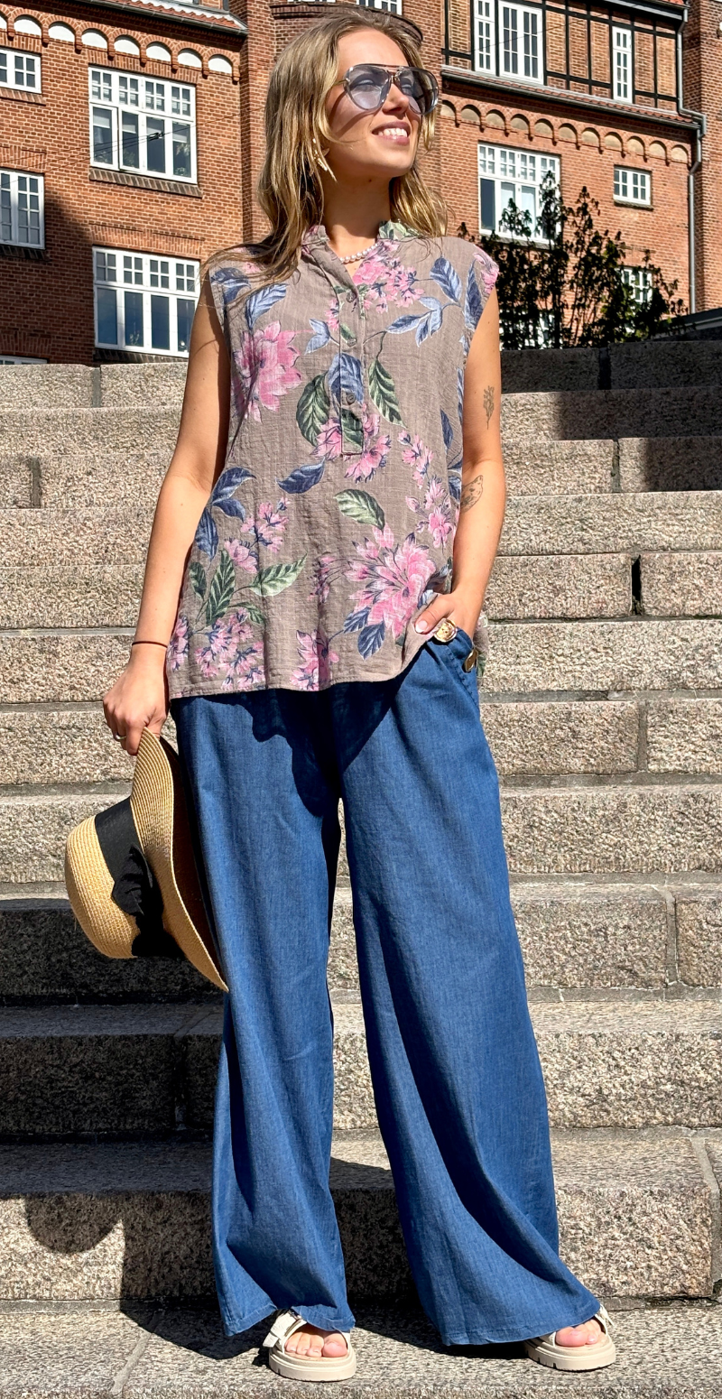 Manja denimbukser med pynteknapper og lommer denim LikeLondon