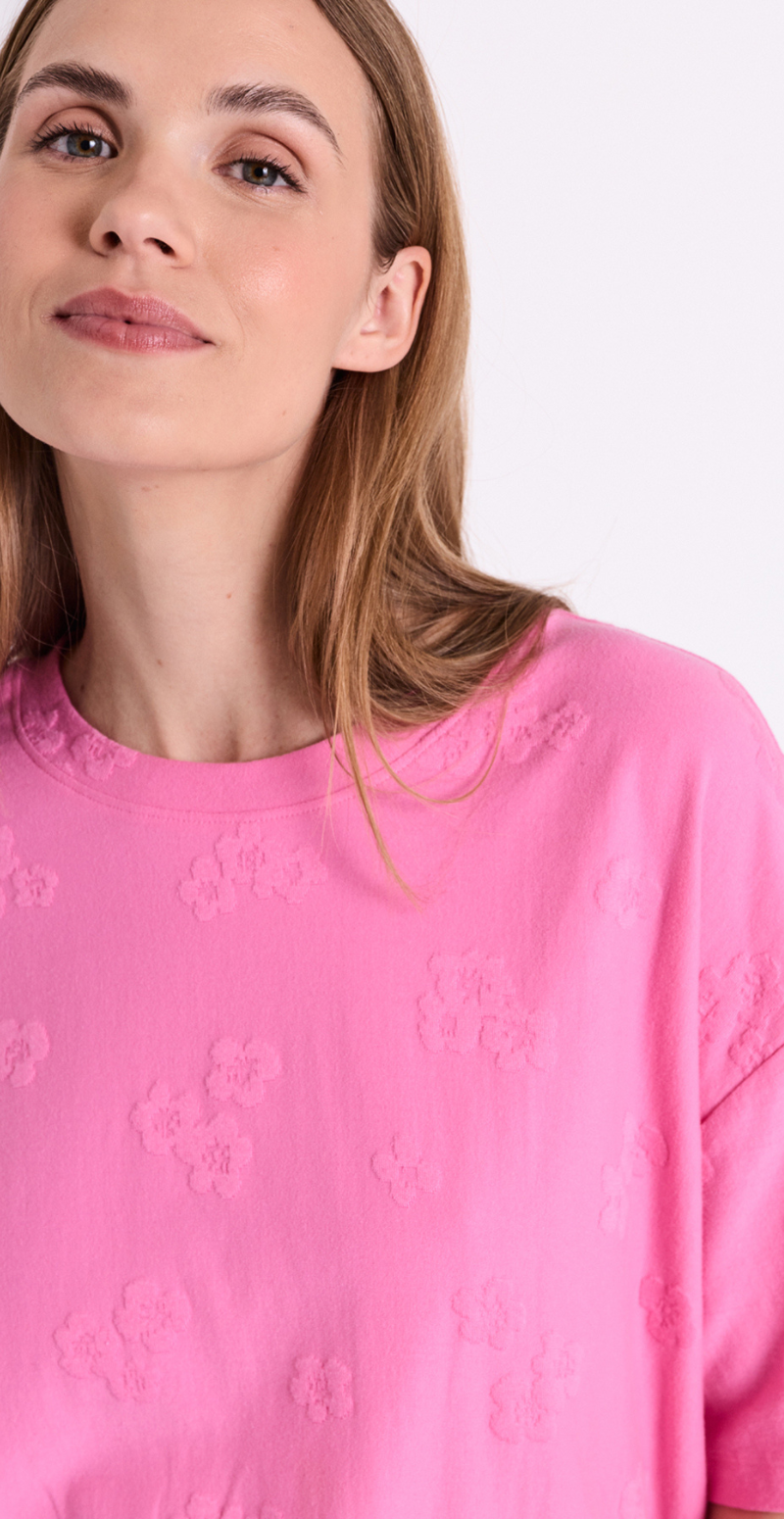 Ziprea bluse med præget blomstermønster wild orchid Freequent