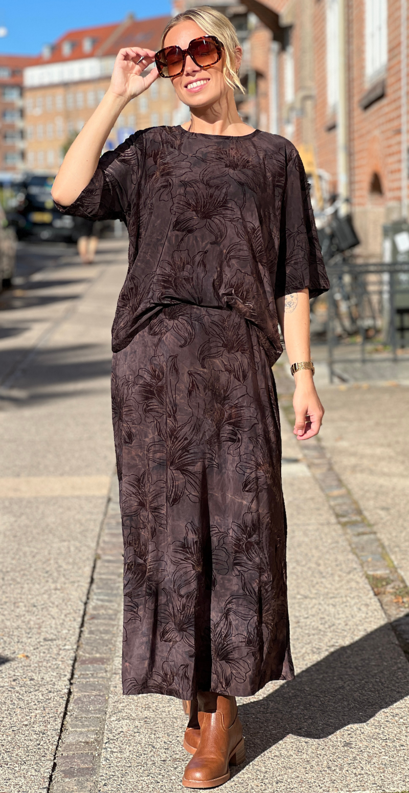 Grsessolana tee med velourprint mole Freequent