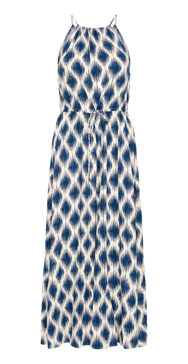 Joella slip dress ogee med blue B.young
